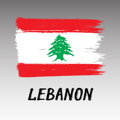 Flag Of Lebanon - Grunge