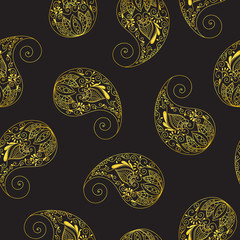 seamless pattern of indian cucumbers