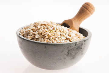 Oat flakes in bowl