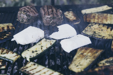 grilled bio range filet steak, aubergine and zucchini