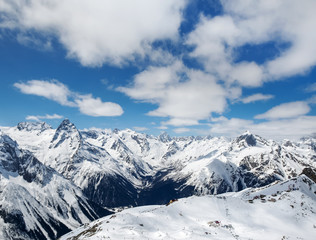 Fototapeta na wymiar Beautiful high mountains of the Caucasus
