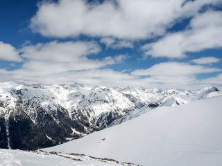 Fototapeta na wymiar Beautiful high mountains of the Caucasus