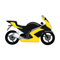 Obraz premium Cool Motorcycle Isolated on White Background