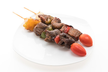 Grilled beef bbq stick