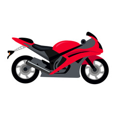 Cool Motorcycle Isolated on White Background