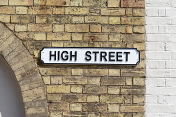 High Street sign in town