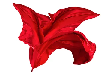 Photo sur Plexiglas Poussière Fond de tissu de soie rouge