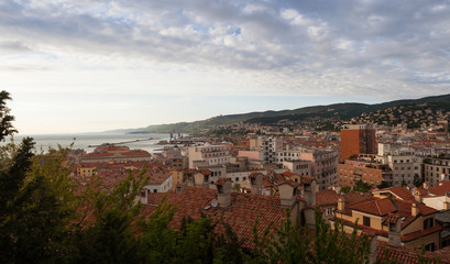 Fototapeta na wymiar View of Trieste roofs