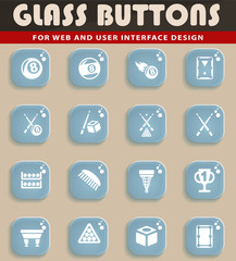 billiards icon set