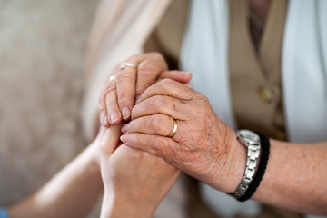 Fototapeta premium Caring for elderly