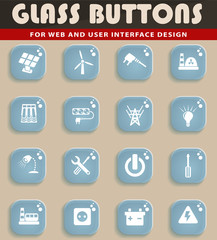 electricity icon set