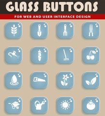 gardening icon set