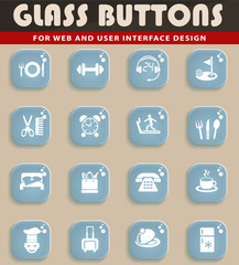 hotel service icon set