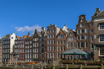 The dancing houses at the Damrak, Amsterdam