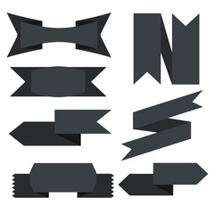 black label banners, black ribbons