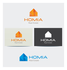 Logo Icone Maison Domicile Carte de Visite et Charte Graphique Entreprise Plusieurs Couleurs