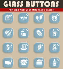 independence day icon set