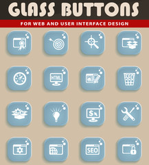 seo and development icon set