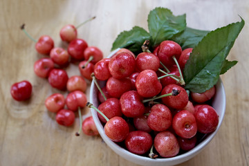Fresh red cherries
