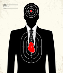 Fake businessman - shooting range target