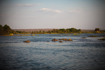 Victoria waterfall and Zambezi river