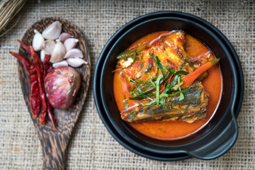 chuchi mackerel Thai food
