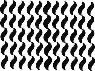 siyah ve beyaz dalgalı desen