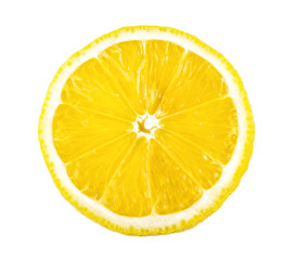 lemon slice isolated on white background