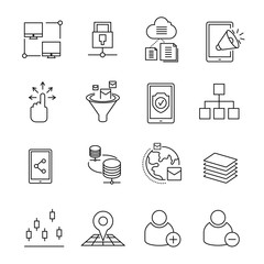 social network and web icons