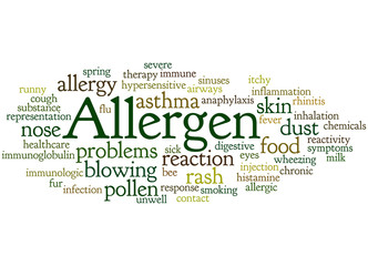 Allergen, word cloud concept 4