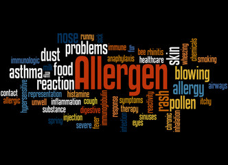 Allergen, word cloud concept 5