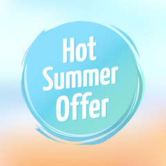 Hot Summer Offer Label
