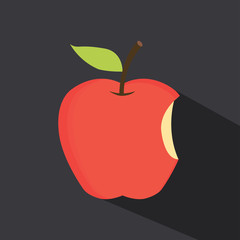 Red apple - vector illustration