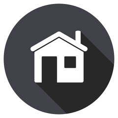  vector icon, circle flat design internet button, web and mobile app illustration