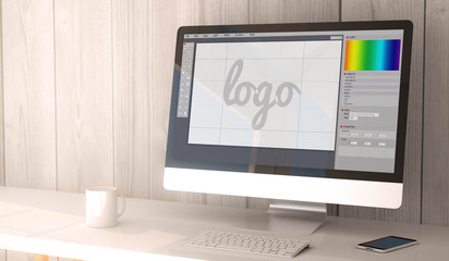 desktop computer graphic design