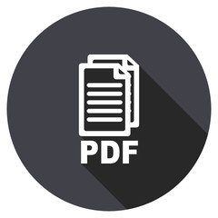  vector icon, circle flat design internet button, web and mobile app illustration