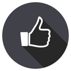  vector icon, circle flat design internet button, web and mobile app illustration