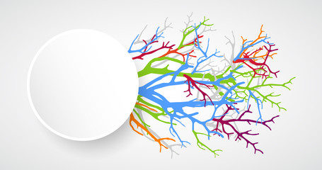 Abstract colorful tree.