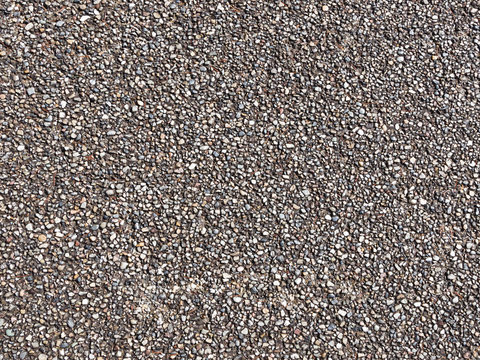 pea gravel scattered
