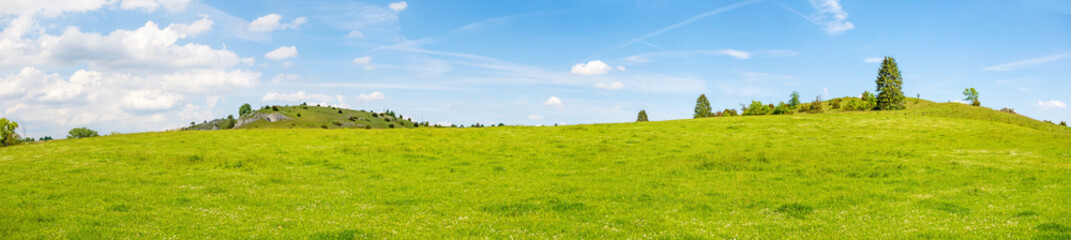 Rural landscape panorama - Eseslburger Tal, Swabian Alps