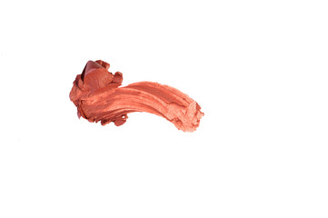 lipstick stroke isolated on white background