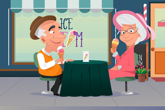 Couple Eating Ice Cream