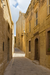 Fototapeta premium Silent and magical alley in Mdina, Malta