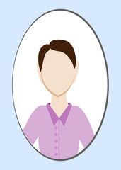 Male avatar or pictogram for social networks. Modern flat colorful style. Vector