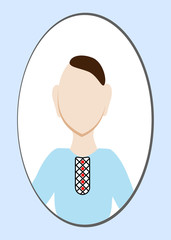 Male avatar or pictogram for social networks. Modern flat colorful style. Vector