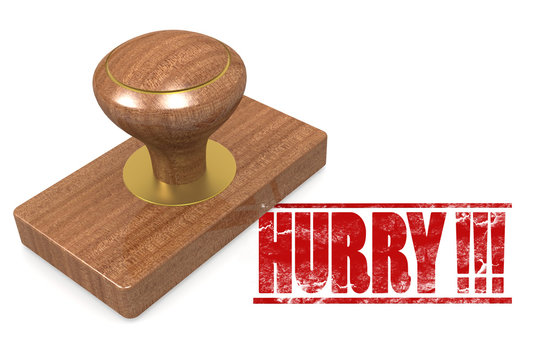 Hurry wooded seal stamp