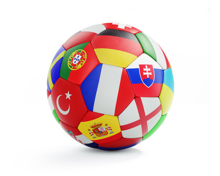 Fussball EM 2016 vor Wei&szlig;