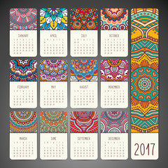 Calendar in ethnic style