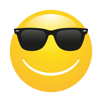 Smile Emoticon In Sunglasses