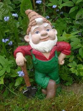 Garden Gnome with shovel